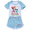 AIAI 2025SuperKitties Costumes Tshirt Shorts Kids Superkitties Clothes Toddler Boys Summer Outfits Baby Grils Short Sleeve Tshir