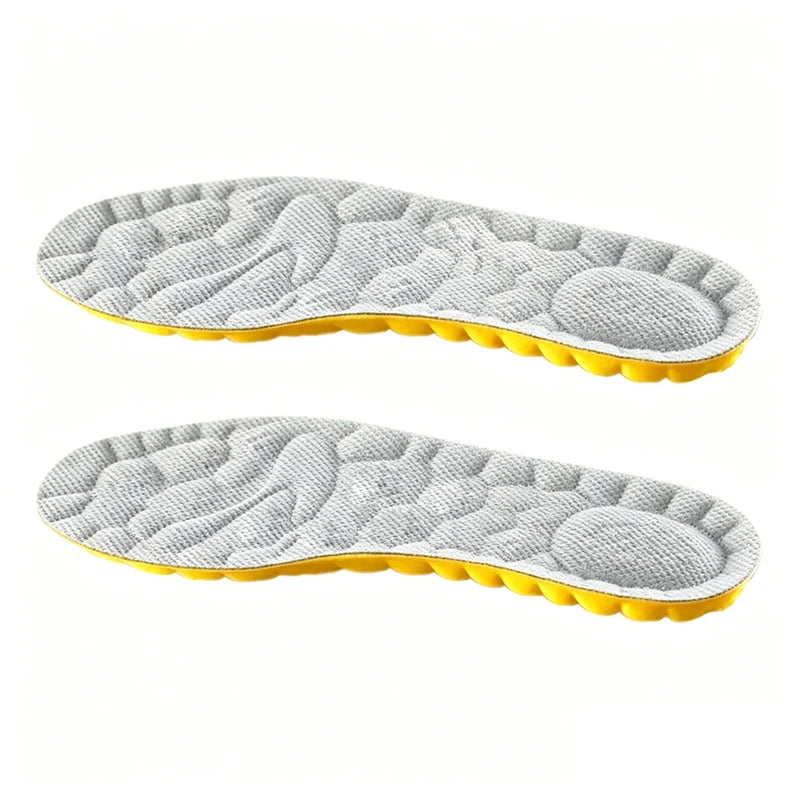 4D Cloud Technology Sports Insoles for Shoes PU Sole Soft Breathable Shock Absorption Cushion Running Orthopedic Care Insoles