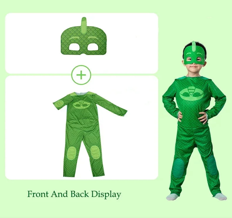 2025 Halloween Cartoon Pj Cosplay Costume Anime Figure Dressing Clothes Christmas Halloween Birthday Party For Boy Girl Kids