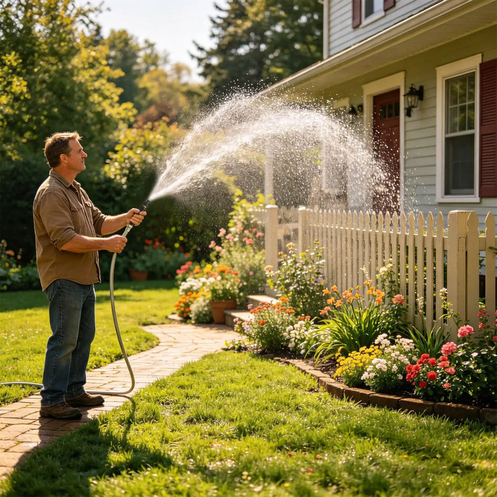 High Pressure Water Hose Nozzle 3-Mode Power Washer Nozzle Head Car Pressure Washing Sprayer for Garden Lawn Backyard Fence
