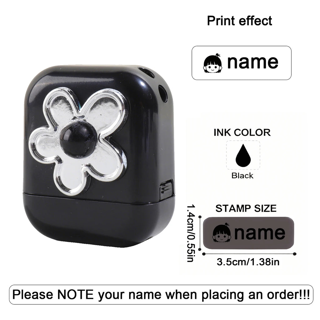 Personalized Custom Kids Name Stamp Cute Signature Text Seal Waterproof Ink Kindergarten Clothes Label Customized Name Stamp