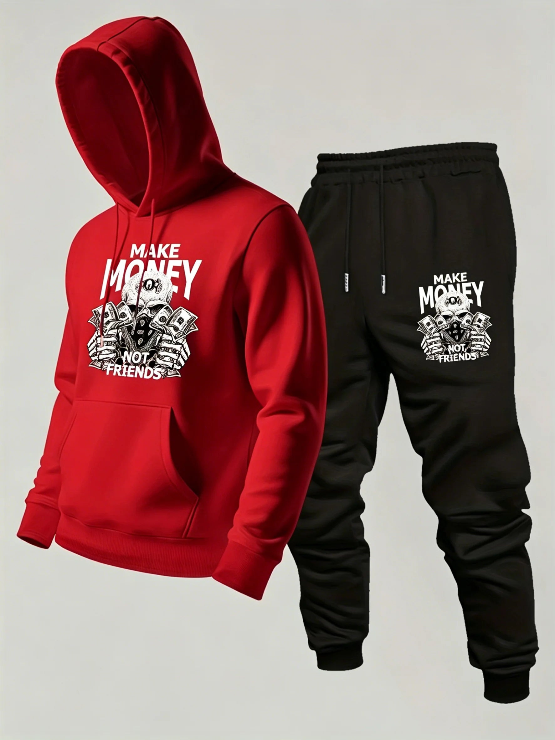 2026 new Men's Printed Hoodie Sweatshirt & Pants 2PCS Set Autumn Winter Casual Sport Outdoor Tracksuit Male Long Sleeve Tops