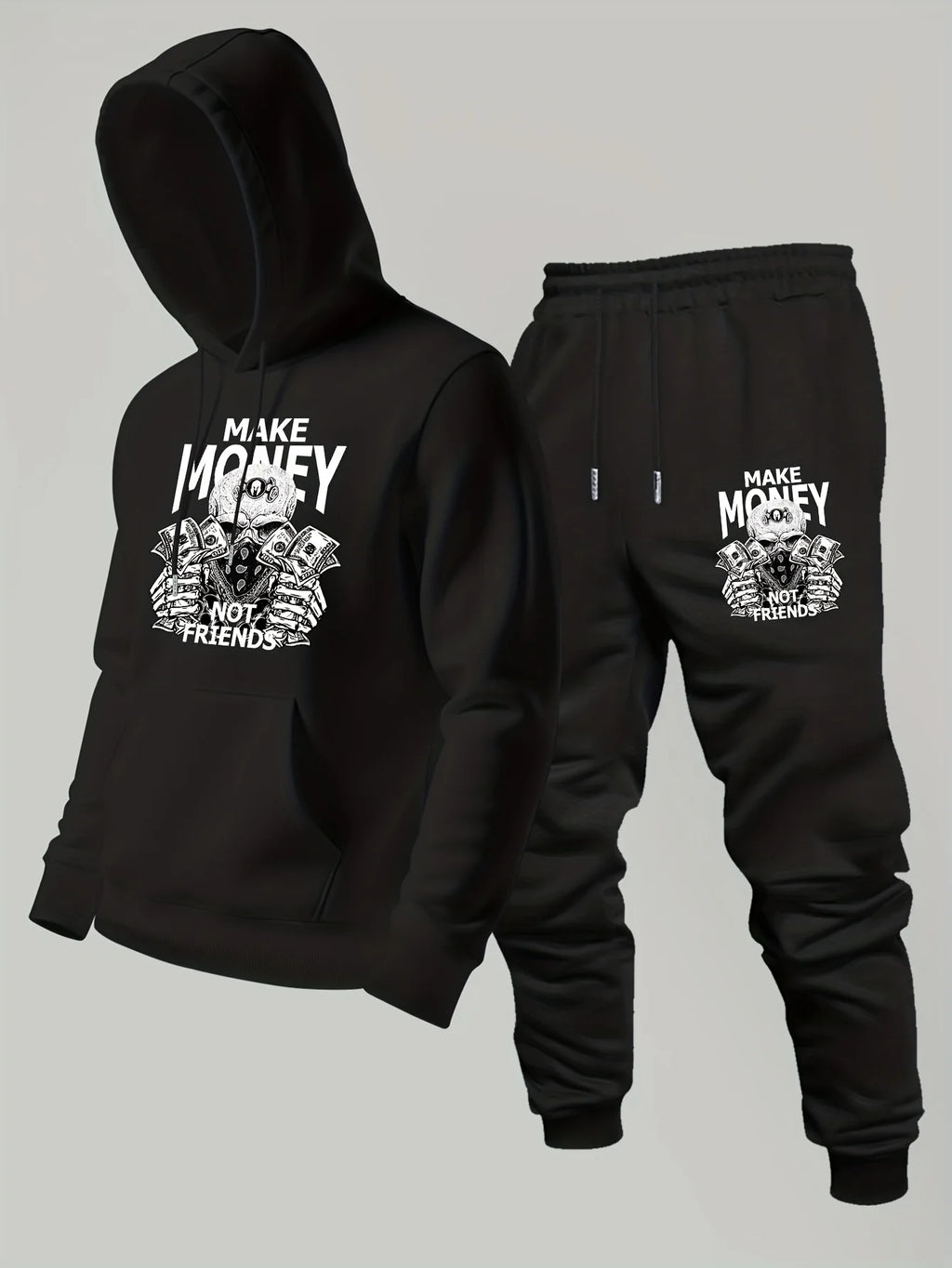 2026 new Men's Printed Hoodie Sweatshirt & Pants 2PCS Set Autumn Winter Casual Sport Outdoor Tracksuit Male Long Sleeve Tops