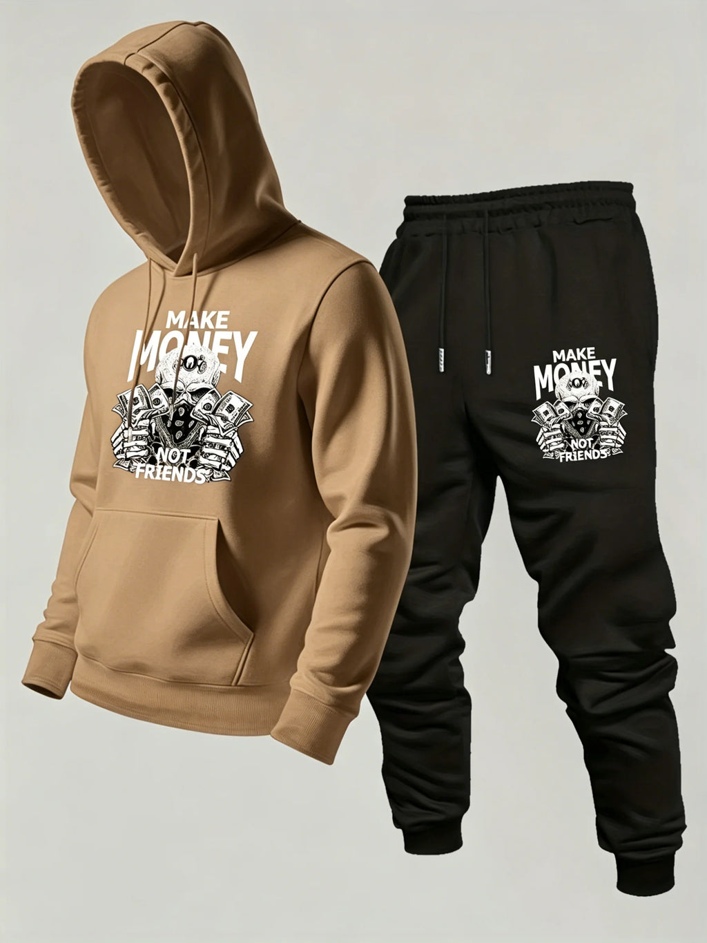 2026 new Men's Printed Hoodie Sweatshirt & Pants 2PCS Set Autumn Winter Casual Sport Outdoor Tracksuit Male Long Sleeve Tops