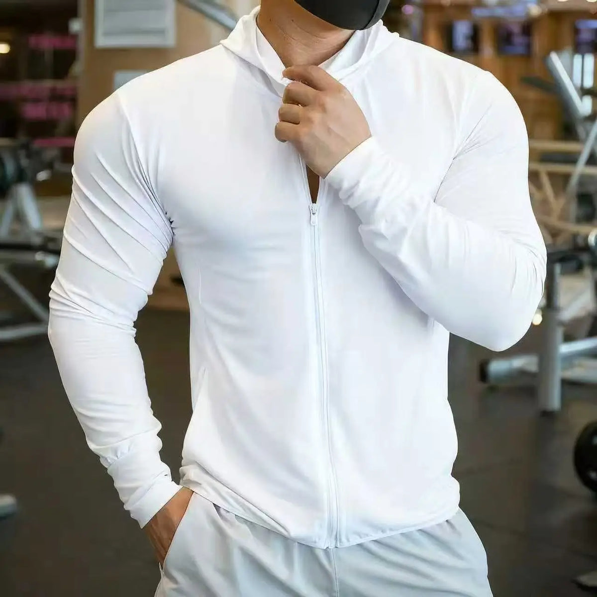 2026 Men's Quick Dry Basketball Running Jackets zipper Sports Coat cardigan Hooded Tops Mesh breathable Men Fitness jacket
