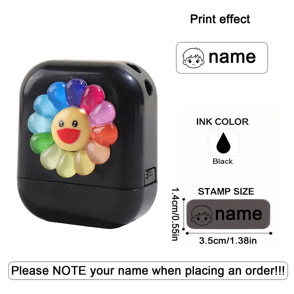 Personalized Custom Kids Name Stamp Cute Signature Text Seal Waterproof Ink Kindergarten Clothes Label Customized Name Stamp