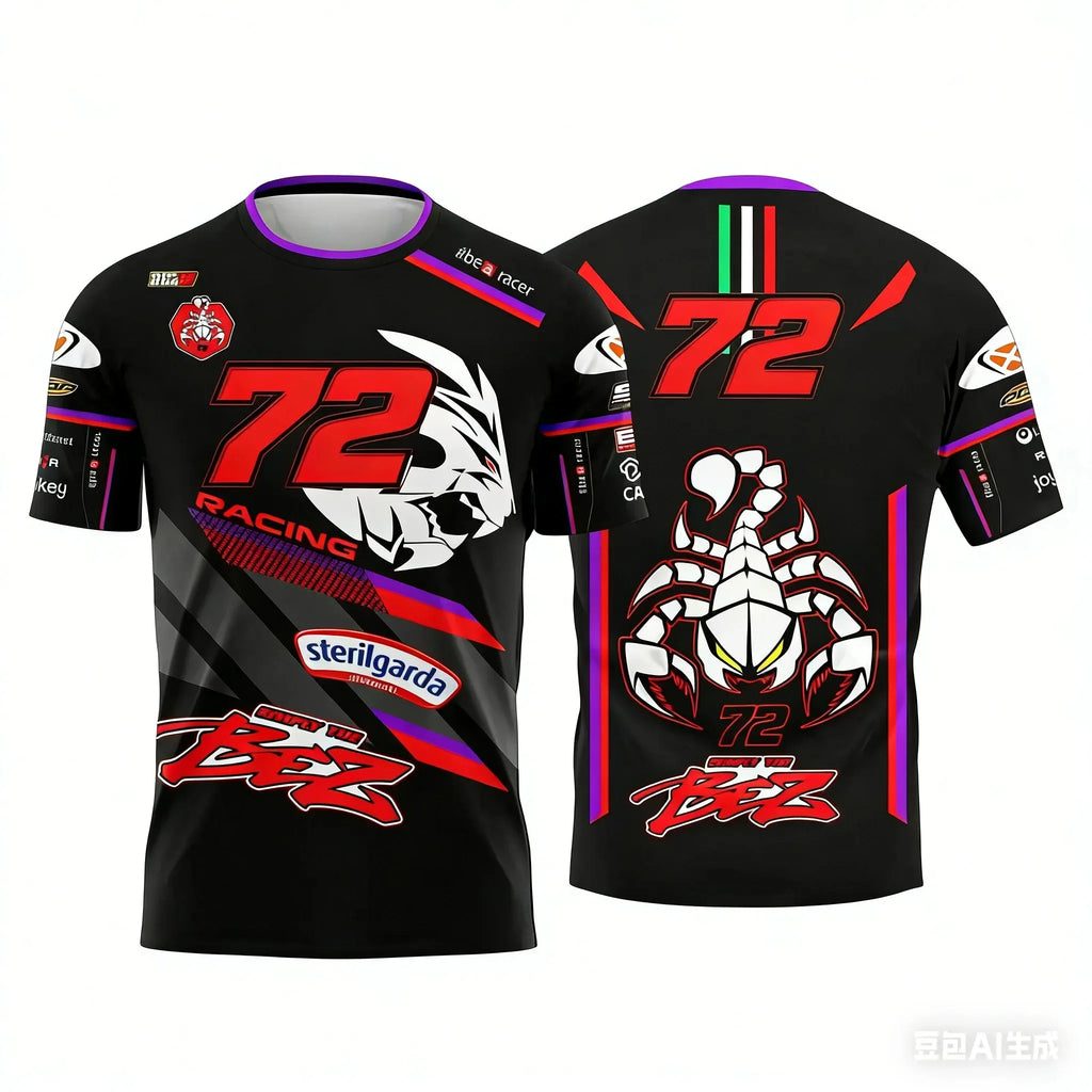 2026 New Motorcycle Racing T Shirt 3D Printed Men s Summer Casual Short Sleeve Top Quick Dry Breathable Fabric for Training