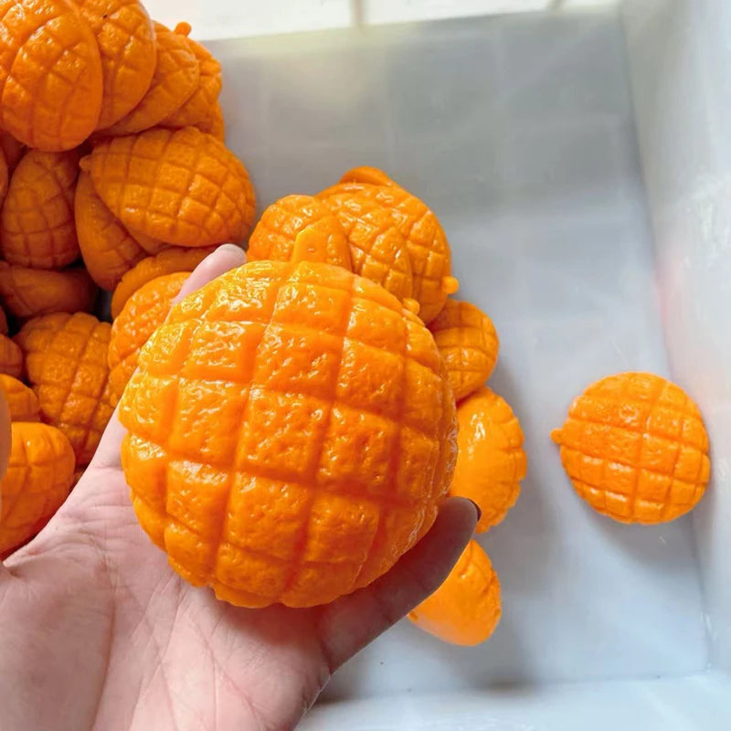 Food Shaped Stress Relief Pineapple Bun Squishy Moldable Bounce Ball ASMR Sensory Fidget Squeeze Toy For Kids Adults Daily Relax