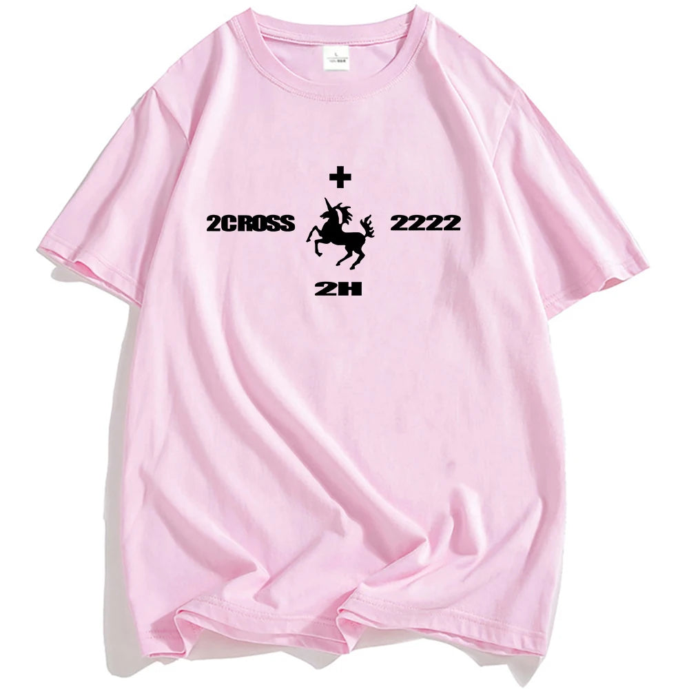 2hollis Rapper Grunge Streetwear Summer Short Sleeve T-shirt Loose Hip Hop Male T Shirt O-neck Fashion Women Tshirts